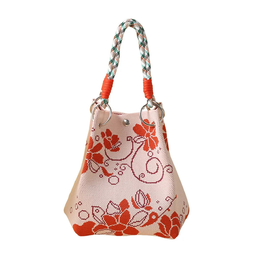 Women's Cartoon Knitted Bucket Bag