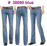 Men's Mid-Rise Flare Jeans | Slim Fit Denim Trousers