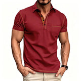 Men's Contrast Stitch Polo Shirt | Breathable Summer Fit