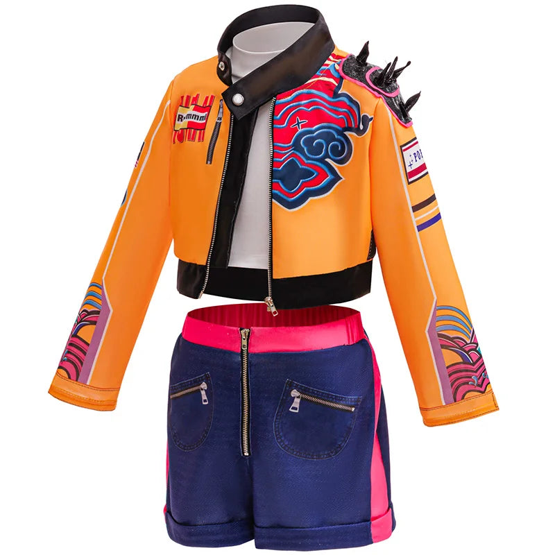 Girl's 4-Piece Pop Star Devil Hunter Costume Set