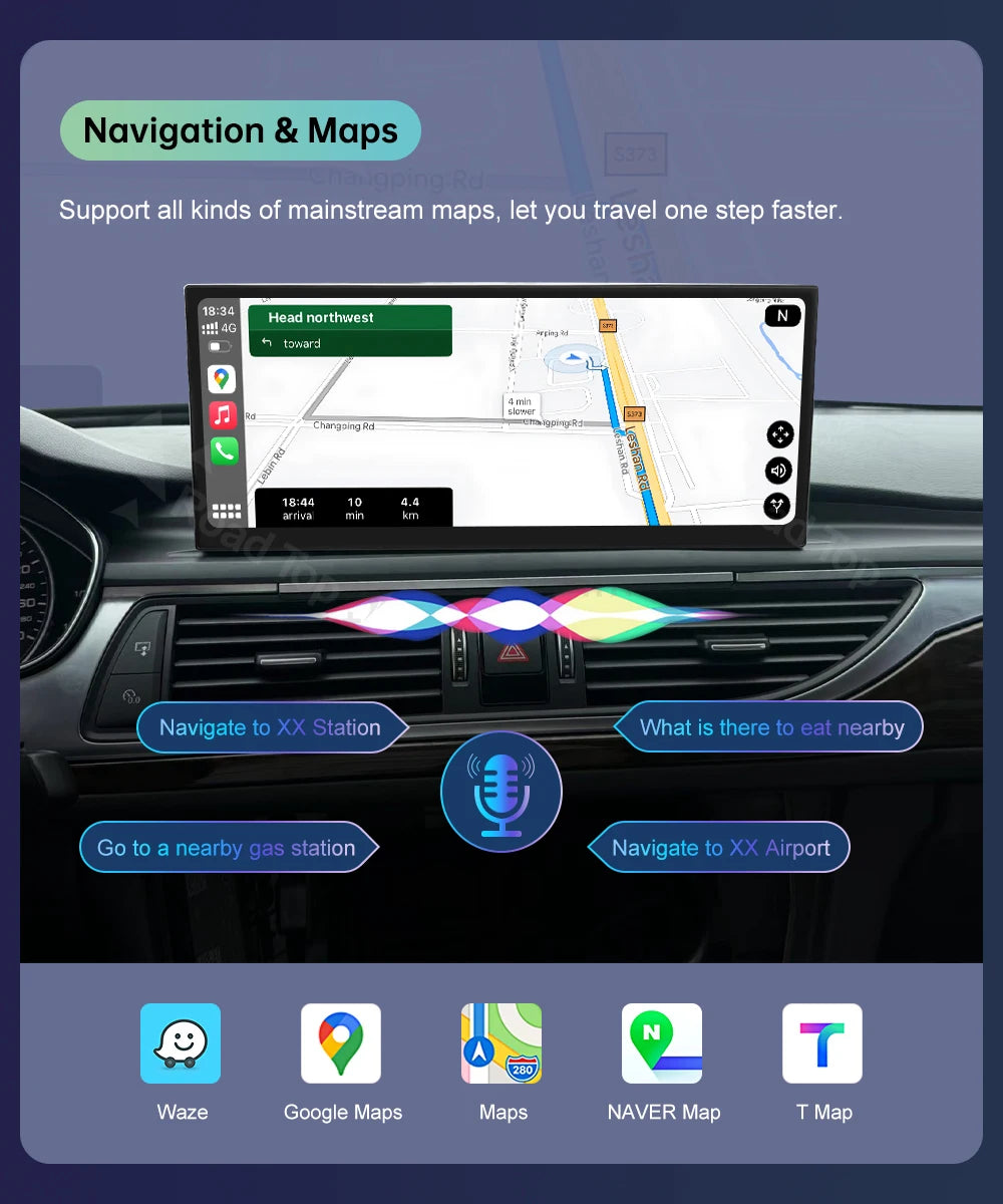 Road Top 12.3" CarPlay Screen for Audi A6 C6 A7 C7