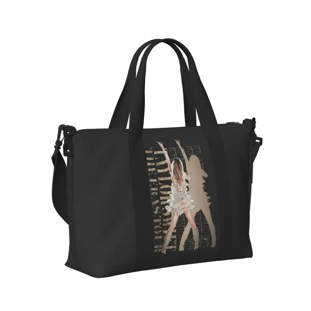 Custom The Eras Tour 1989 Taylor's Swift's American Pop Singer Tote Bag Women Large Capacity Beach Gym Travel Bags