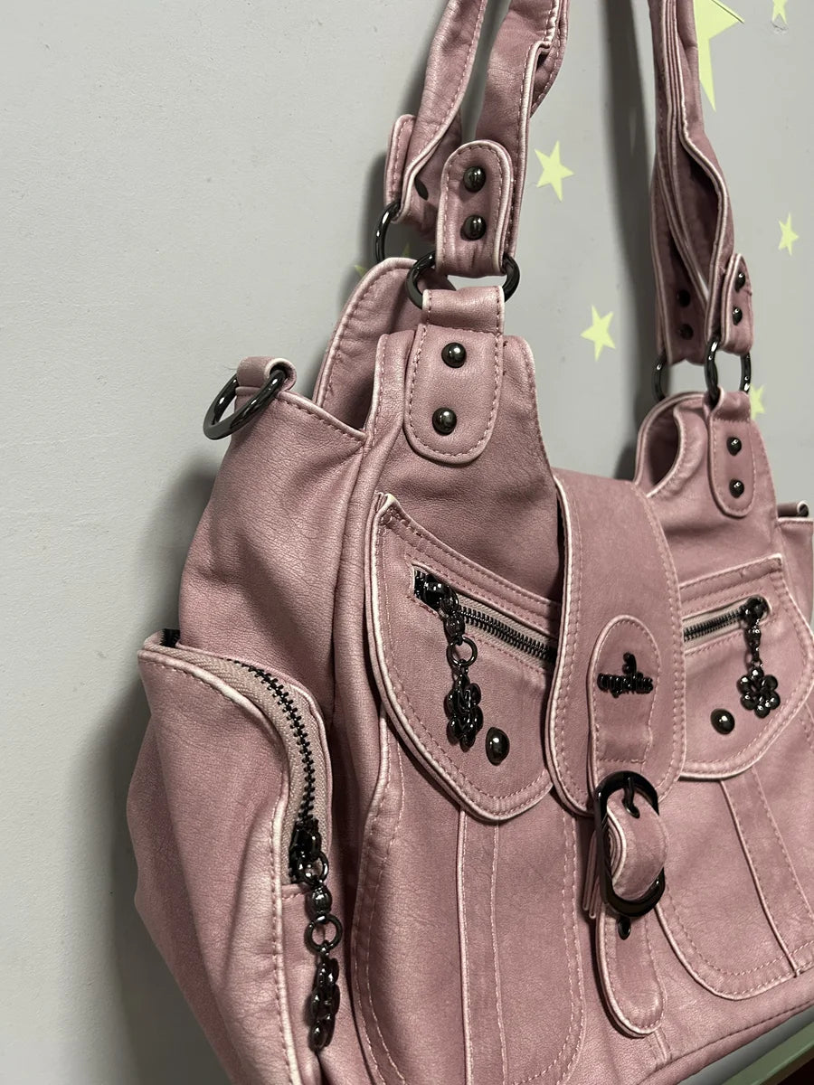 Vintage Women Handbags PU Shoulder Bag Satchel Top-handle Shoulder Bag Fashion Dumpling Pack Multi-pockets Shoulder Bags