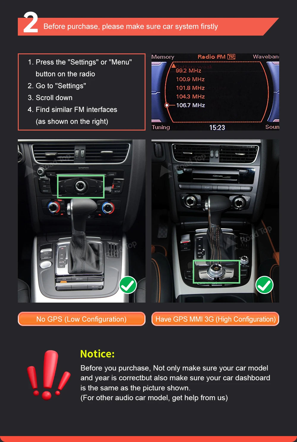 Wireless CarPlay for Audi A4 A5 Q5 2009–2015