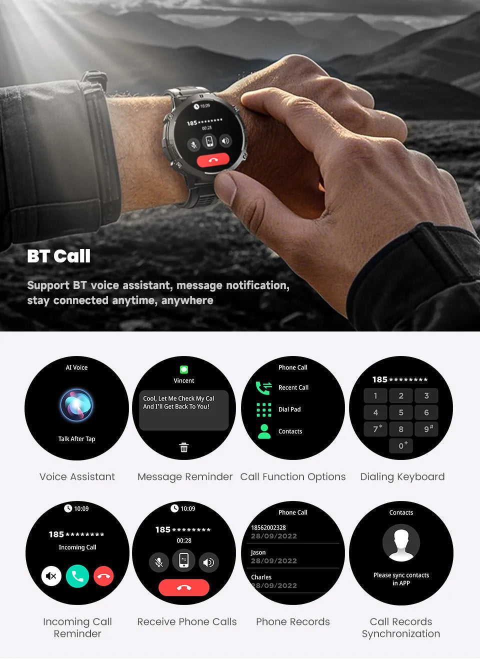 2026 Military Tank X3 Smart Watch | 1000mAh | AMOLED