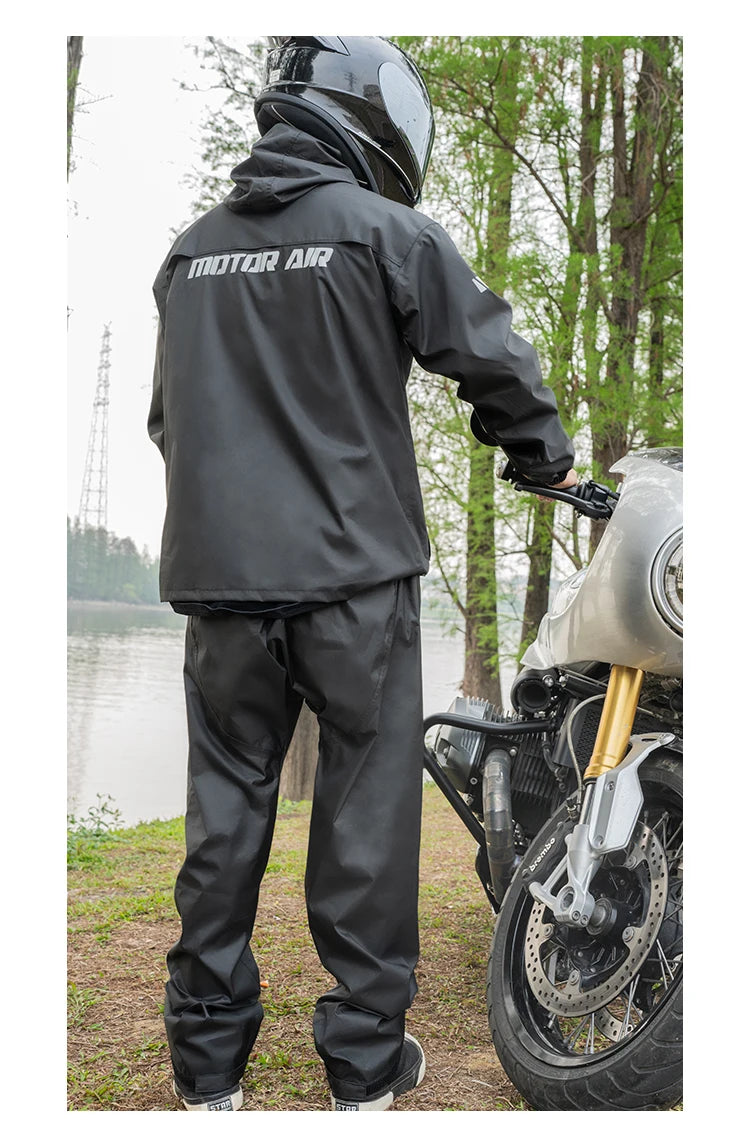 Motor Air Motorcycle Raincoat – 2-Piece Riding Suit