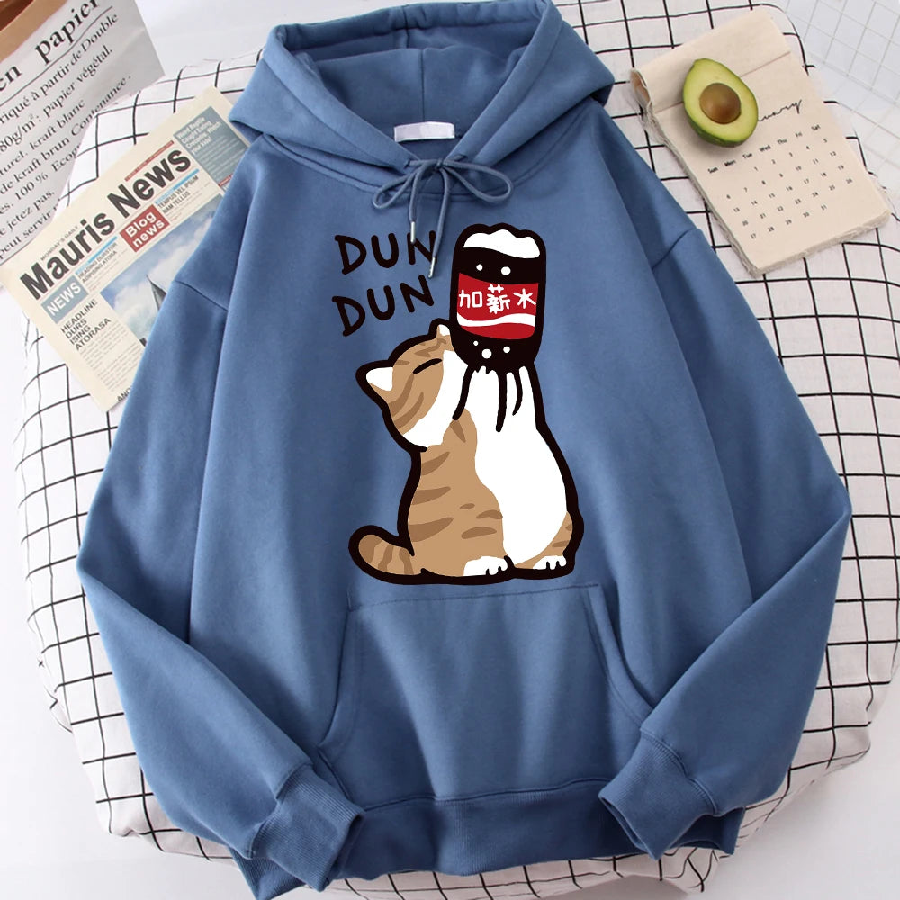 Cartoon Cat "Salary Increase" Hoodie