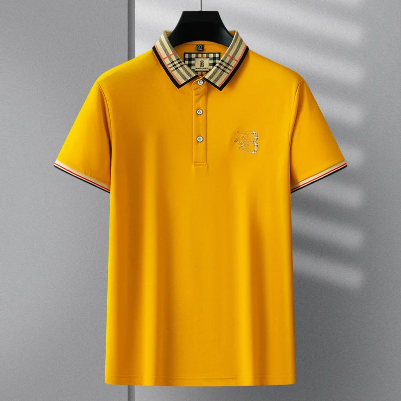 Men's Embroidered Polo Shirt – Breathable Summer Style