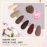 VENALISA 6pcs/kit Autumn Color Collection Fall Nails Brown Earth Gel Nail Polish TPO FREE Soak Off UV LED Semi Permanent Gel Set