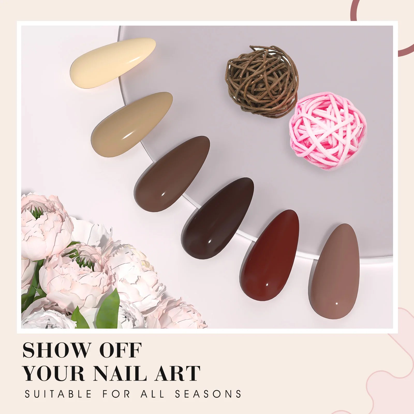 VENALISA 6pcs/kit Autumn Color Collection Fall Nails Brown Earth Gel Nail Polish TPO FREE Soak Off UV LED Semi Permanent Gel Set