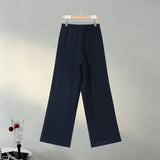 Tie Front Textured Women Set V-Neck Loose Set Wide Sleeve Drawstring Pants Casual Lounge Solid Color 2 Piece Outfits For Daily