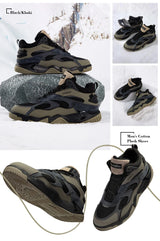 Baasploa Winter Men Shoes Fashion Plush Warm Waterproof Leather Sports Shoes Male Casual Outdoor Non-Slip Lace up Walking Shoes