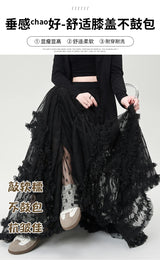 Gothic Lace Trumpet Skirt – Fairycore & Punk Streetwear