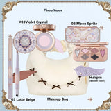 Flower Knows All In One Makeup Set Gift Box Garden Cushion Cream Foundation Matte Blush Long Lasting Velvet Lip Cream With Bag