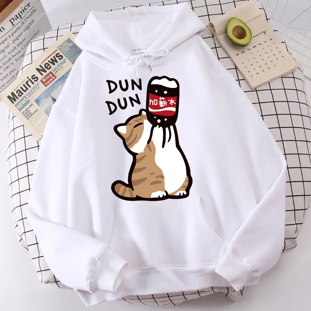 Cartoon Cat "Salary Increase" Hoodie