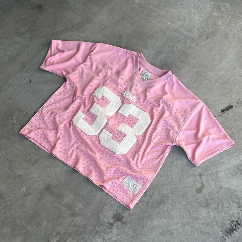 Y2K Retro Oversized Mesh Jersey