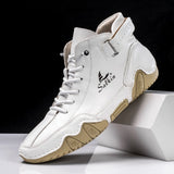 Men's Handmade Split Leather Ankle Boots Sneaker