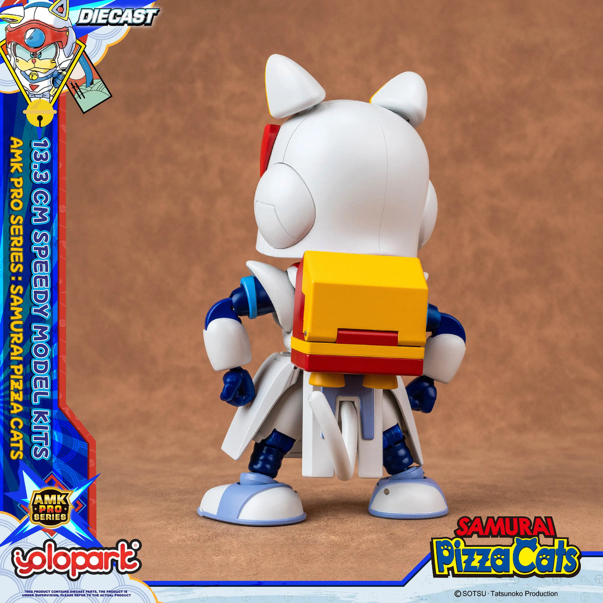 YOLOPARK 13.3cm Samurai Pizza Cats AMK PRO Series Speedy Model Kit TOY Gift For girl boy