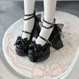 Women's Platform Mary Jane Pumps | Butterfly Strap Heels