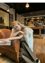 Women's Faux Fur Winter Jacket with Pockets