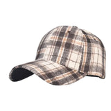 Unisex Checkered Baseball Cap with Adjustable Strap