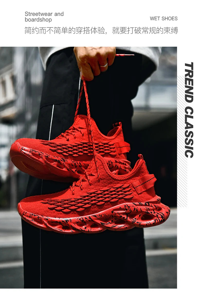 Men's Breathable Mesh Lace-Up Sneakers