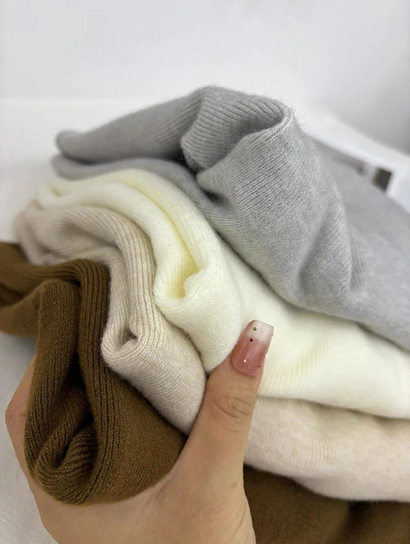 Women's Mock Neck Slim Fit Knit Sweater