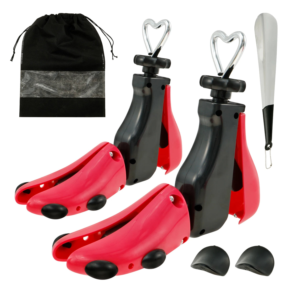 1/2Pcs Universal Shoe Stretcher Adjustable Boot Stretcher PC Sneaker Shoe Widener with Steel Shaft for Men and Women