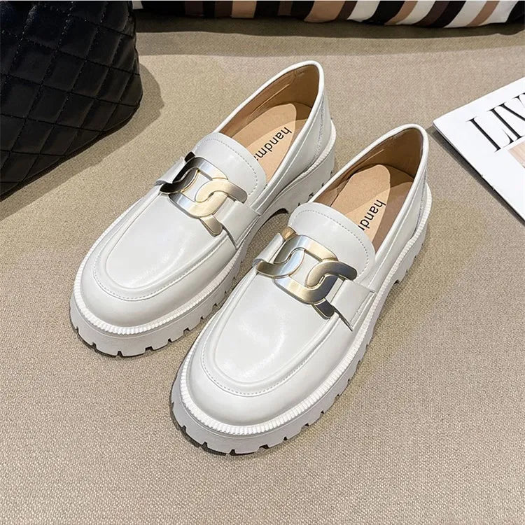 DIMANYU Women's Wedge Loafers – Leather Slip-On Pumps