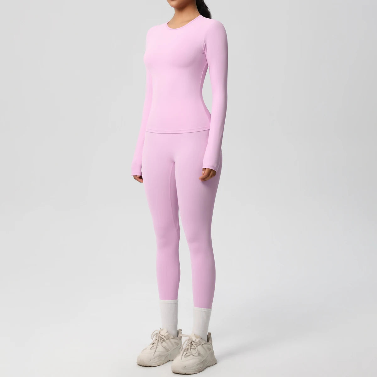 2 PCS Sportswear Yoga Set Gym Clothes Yoga Suits For Women Fitness Set Tracksuits Sports Long Sleeve Crop Top Gym Leggings