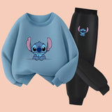 Boys' Autumn Stitch Print Sporty Sweatshirt & Sweatpant Set (2-Piece)