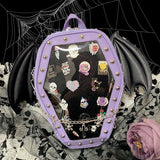 Gothic Punk Coffin Shape Ita Bag Women Clear Backpacks Dark Lolita Handbag and Shoulder Bag Girls Cosplay Designer 2 Insert