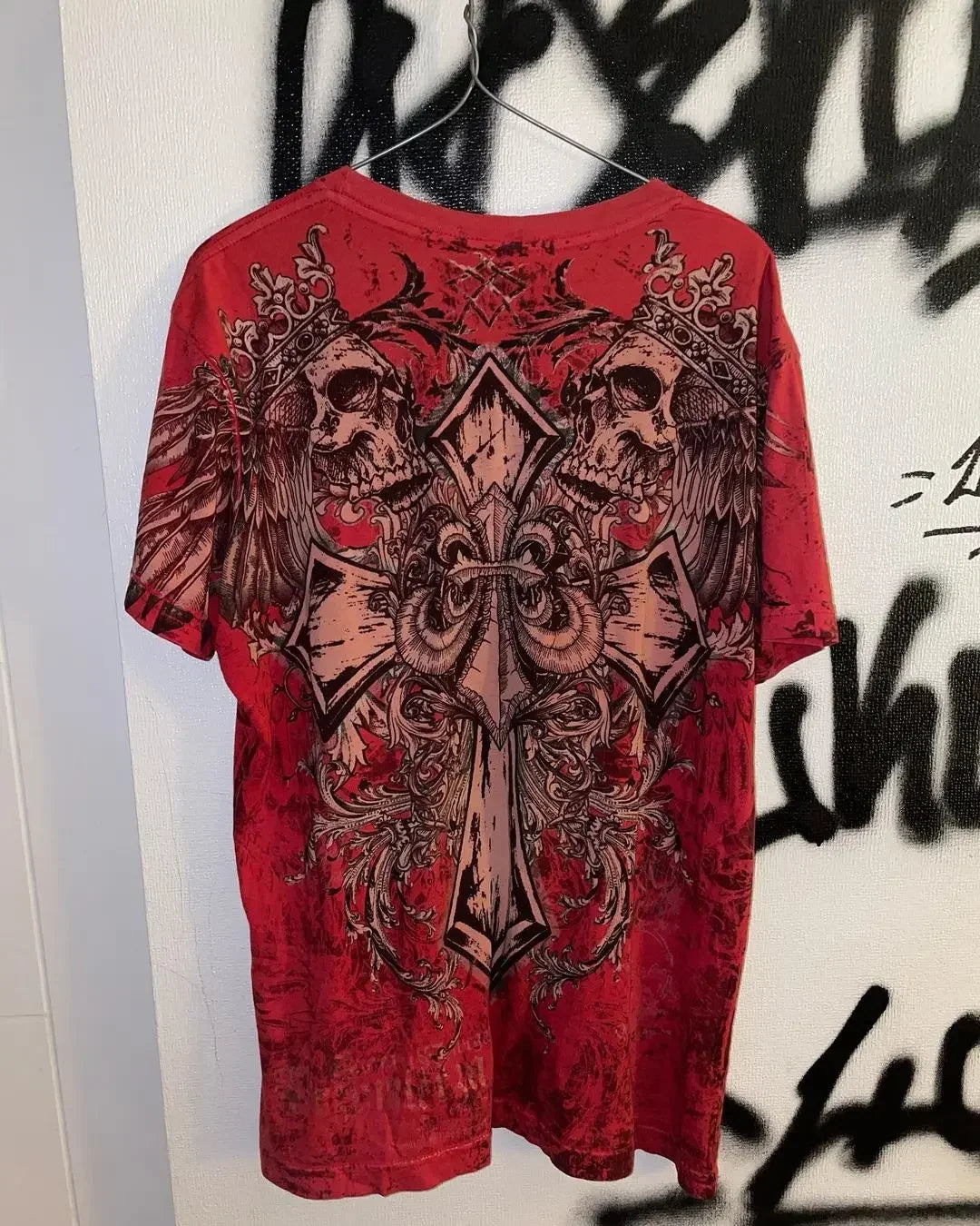 Y2K Grunge Oversized Skull Graphic Tee