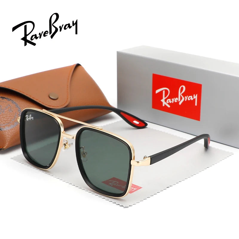 Oversized Square Sunglasses | Luxury Alloy Frame UV400