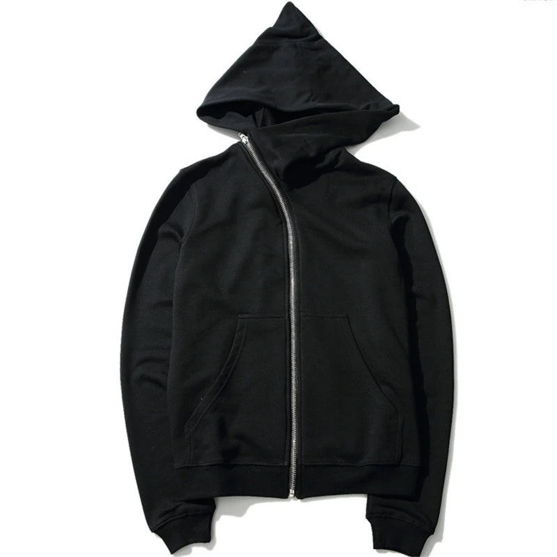 Harajuku Streetwear Zippered Cloak Hoodie
