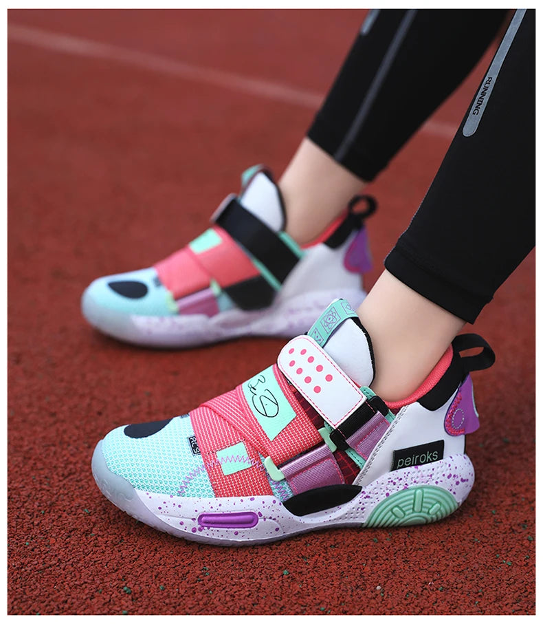 Kids' Pro-Grip Athletic Basketball Shoes