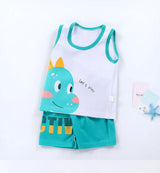 Kids' Summer Cotton 2-Piece Vest Set