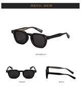Classics Rivets Style Retro Sun Glasses for Women TR90 Frame Polygon Polarized Sunglasses UV400 Male Black Green 2025 Summer