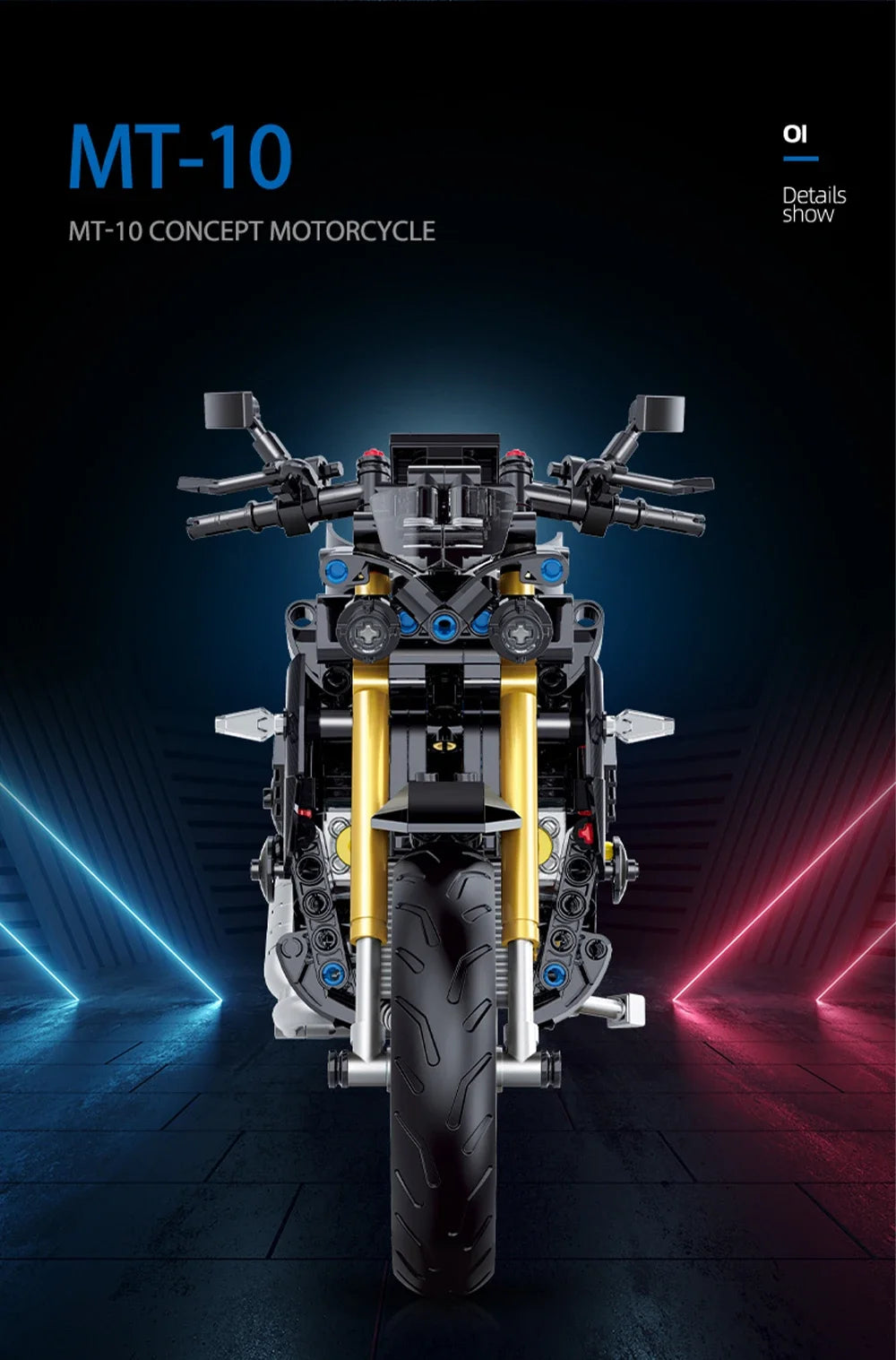 Technical MOC Construction Bricks Motorcycle Model Creative Building Kit Assembly Toys Educational Gift for Children Boys Girls