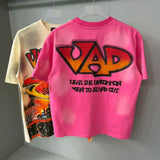 Men's Oversized Rhinestone Letter Cotton T-Shirt