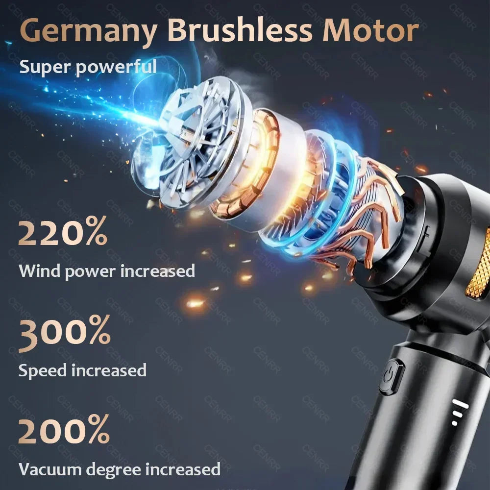 CENRR 998000PA Cordless Car Vacuum Cleaner – 3-Speed