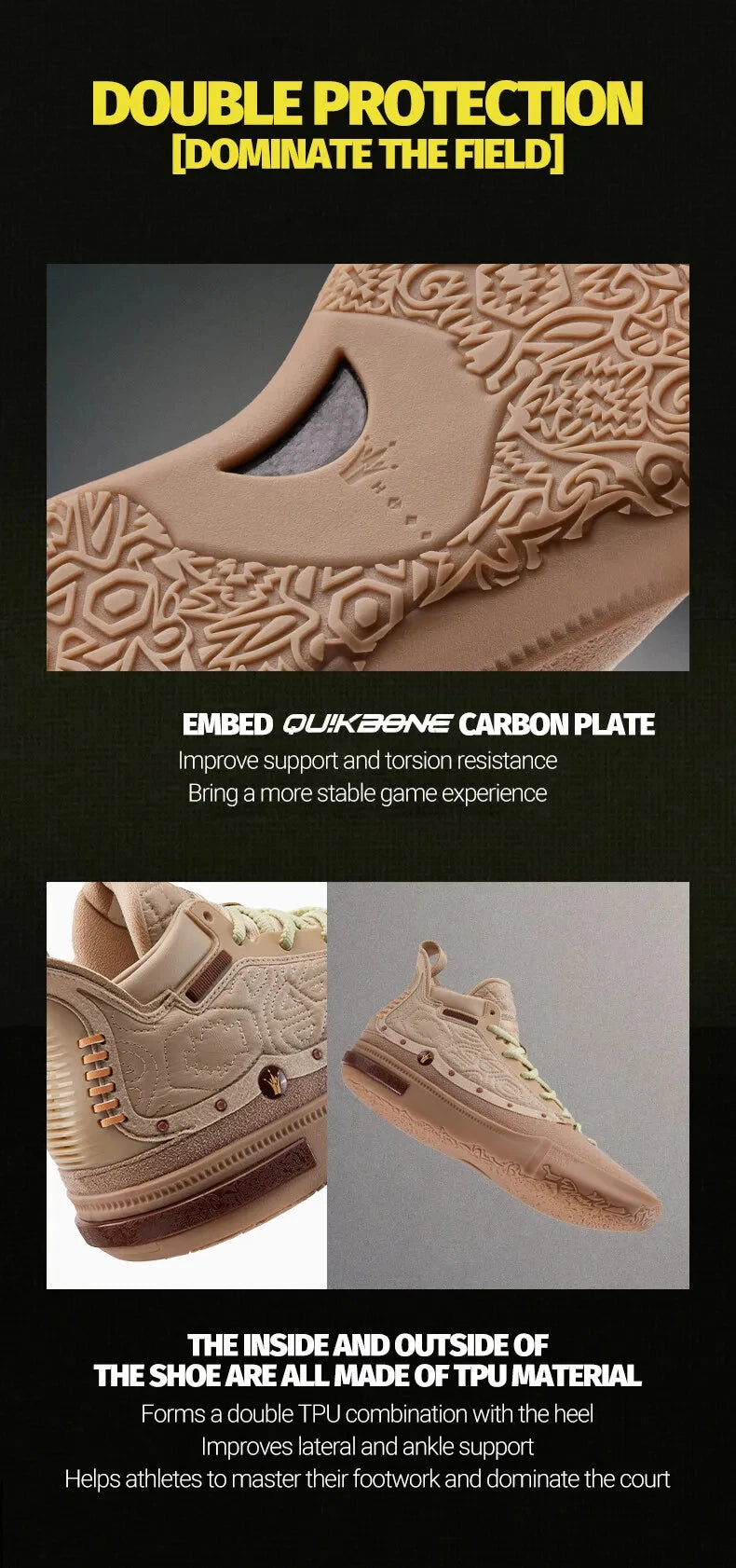 361 Degrees Joker 1 GT PE Men Basketball Shoes Trendy Leather Breathable Shock-Absorbing Wear-resistant Male Sneakers 672511116