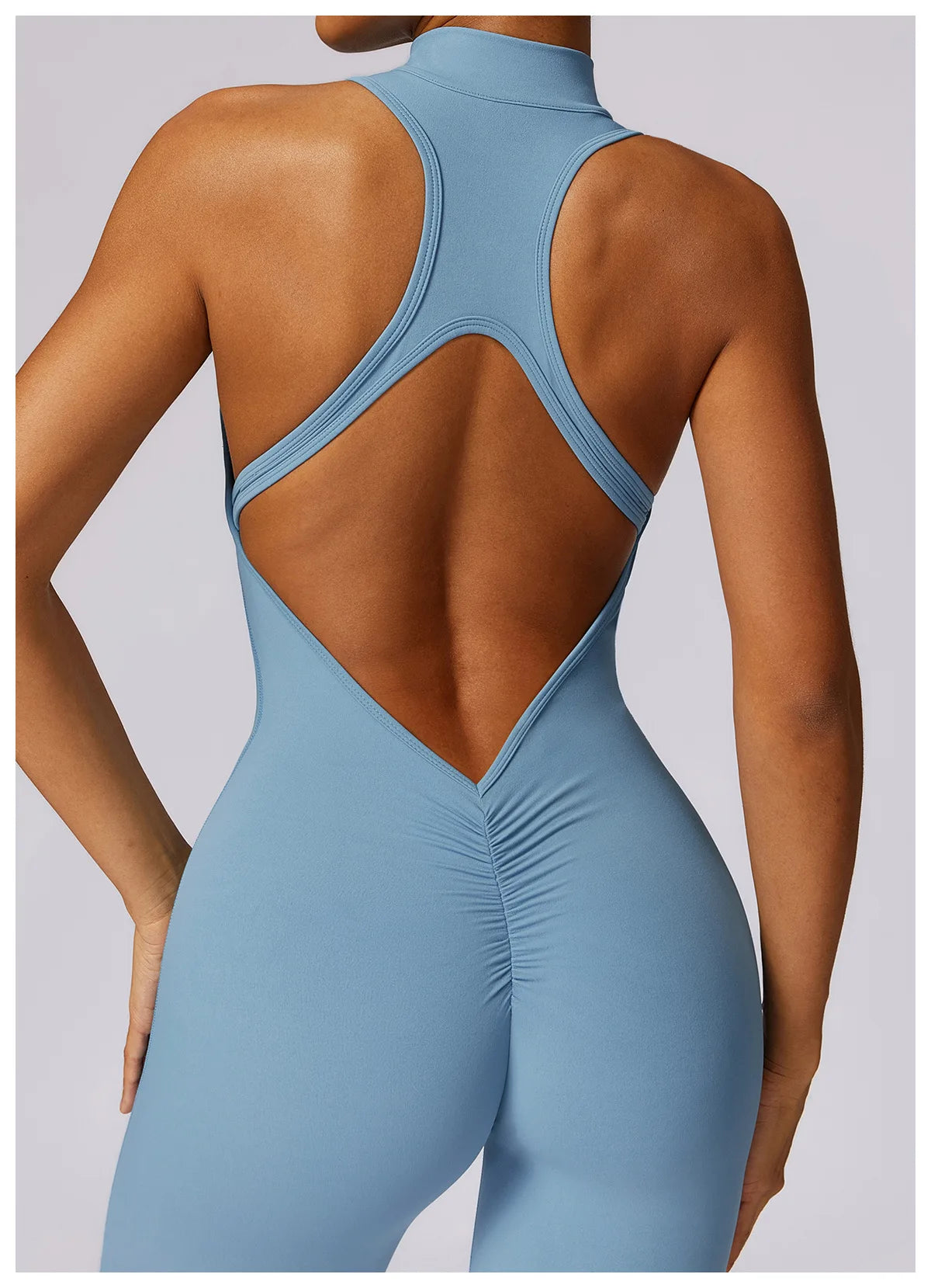 V-Back Athletic Yoga Jumpsuit