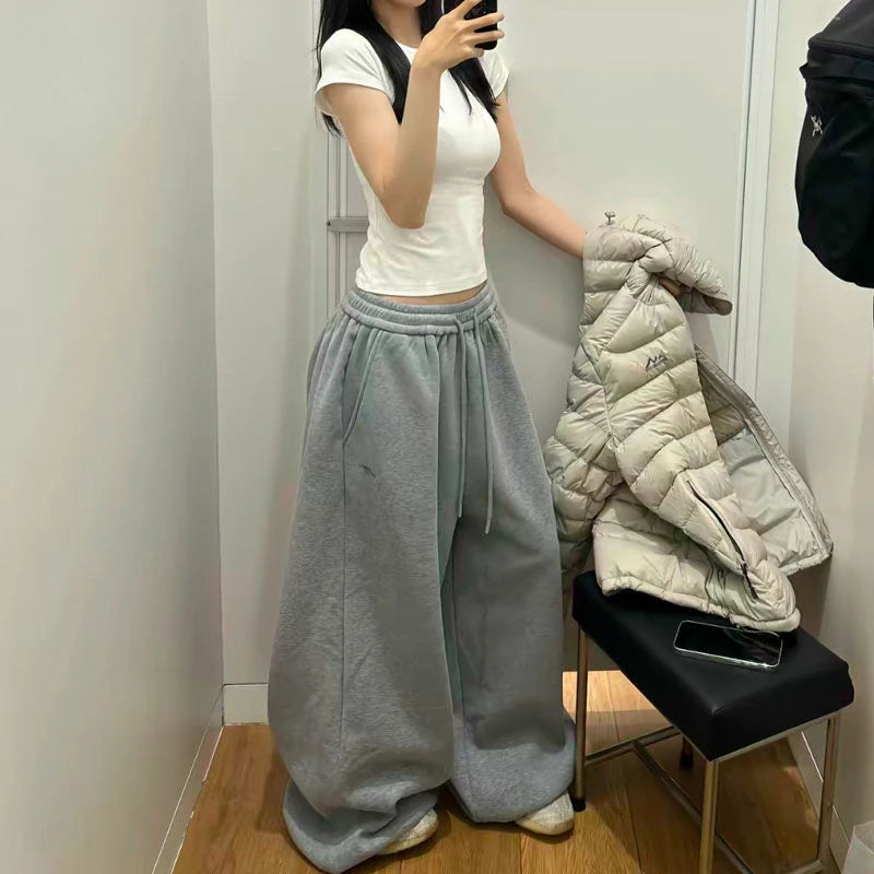 Women's High-Waist Wide-Leg Sweatpants