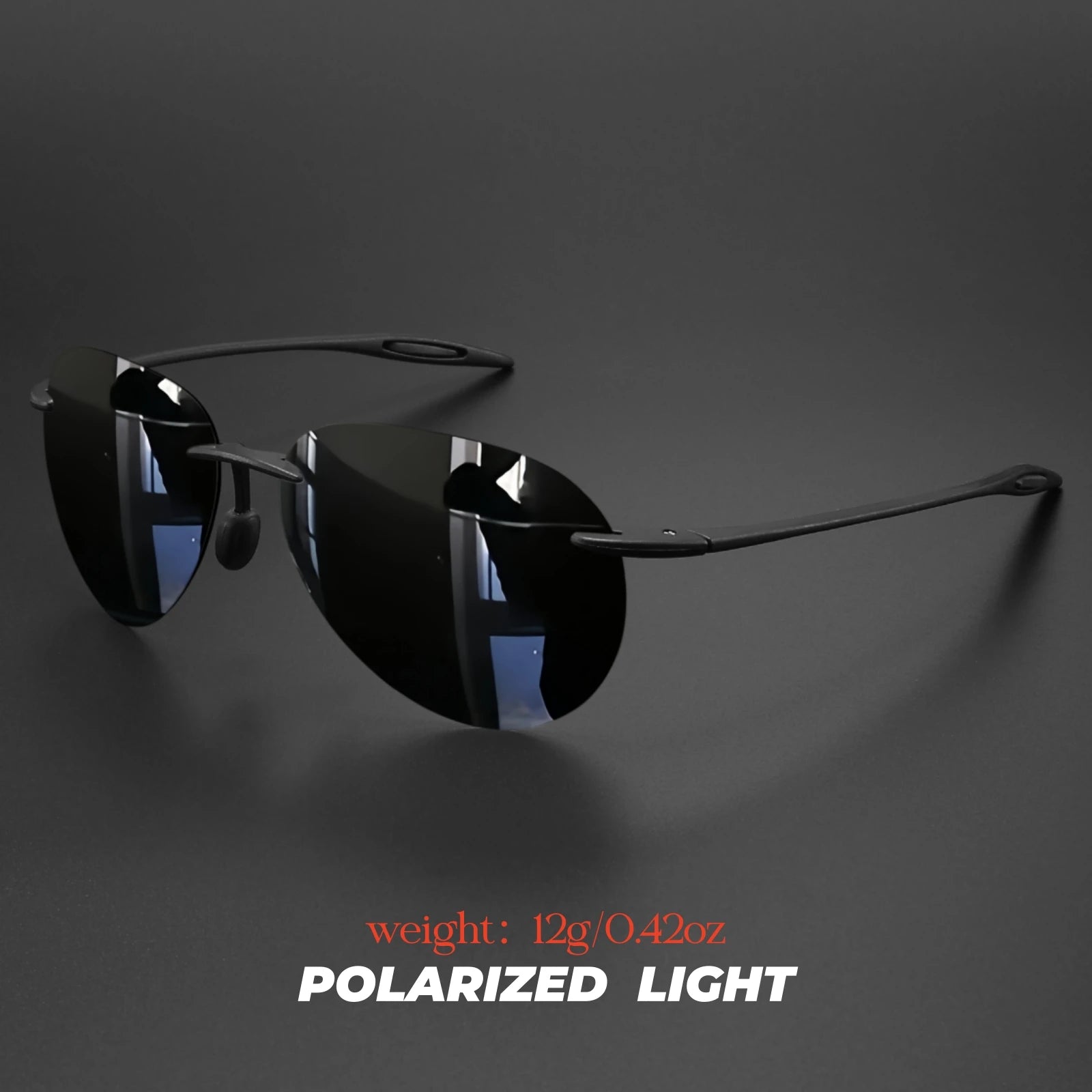 TR90 Frameless Polarized Aviator Sunglasses – Ultralight