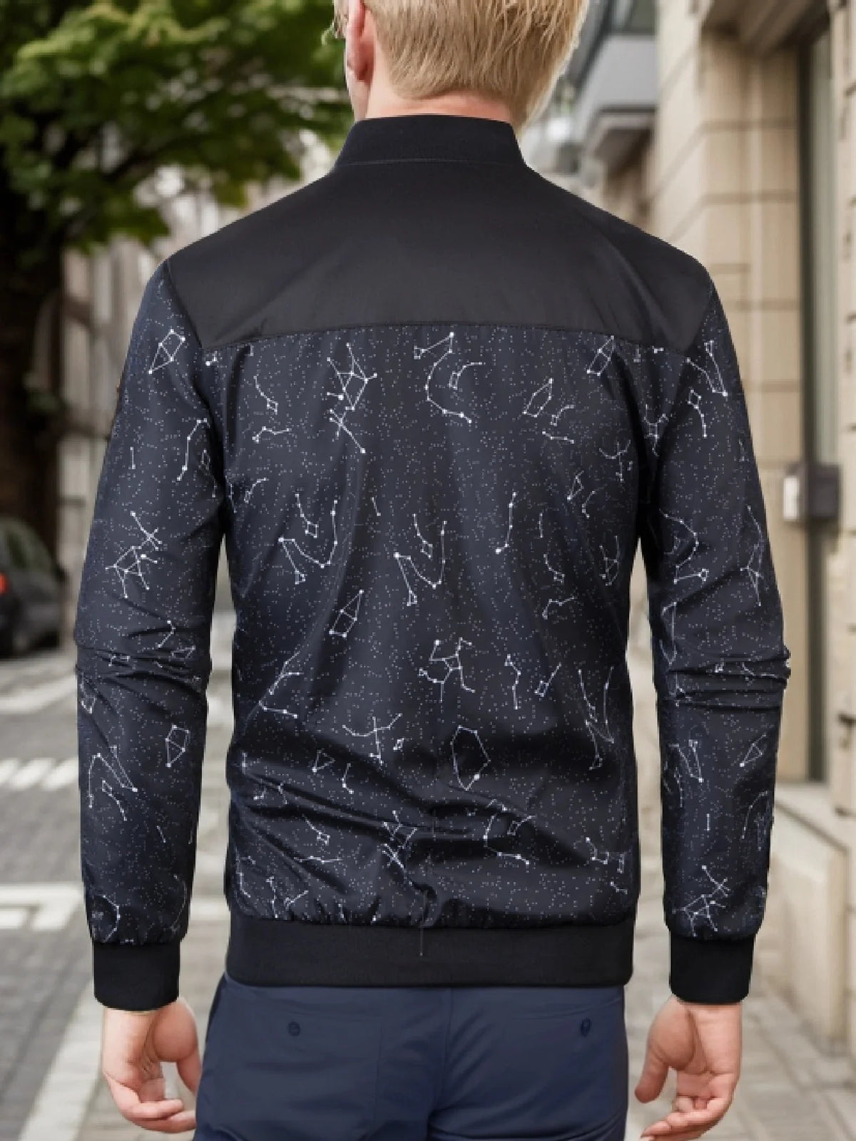 Men's Lightweight Zip-Up Baseball Collar Jacket