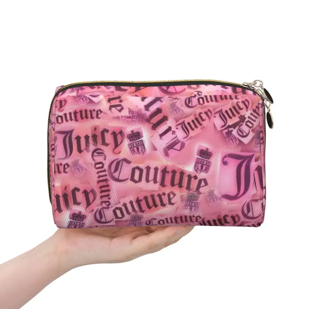 J-Juicy-C-Couture Makeup Bag Zipper Pouch Travel Cosmetic Bags Large Leather Portable Cosmetic Bag for Women