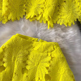 Elegant Crochet Embroidery 2-Piece Set
