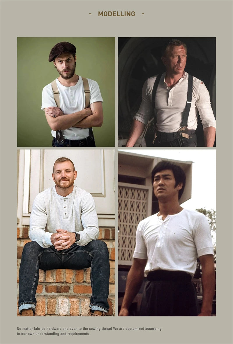 Heavyweight Cotton Henley Tee – Vintage Everyday Essential