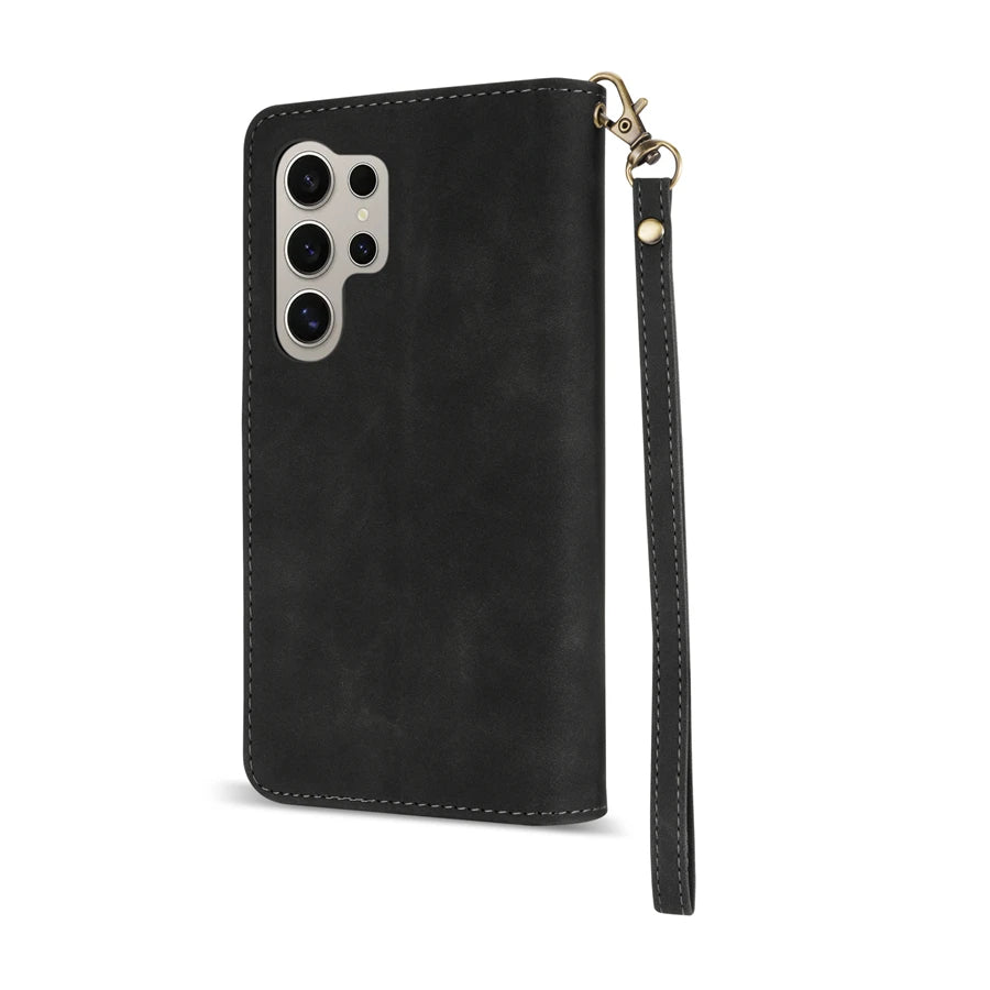Samsung Galaxy Wallet Case with Strap & Stand